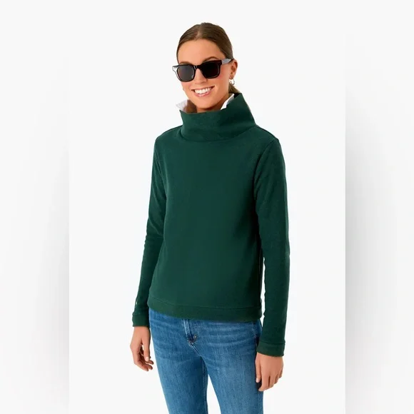 Dudley Stephens Park Slope Fleece Long Sleeve Stand Up Collar Green Size M - Picture 1 of 12